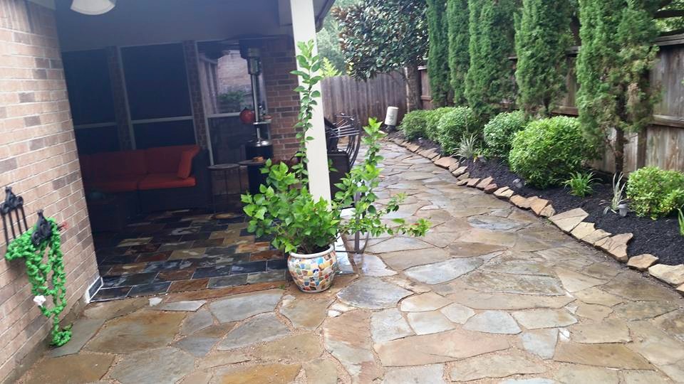 Fences, Sprinklers & Stone Pavement